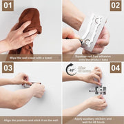 Darrahopens Home & Garden > Bathroom Accessories > Towel Racks & Holders Universal Hair Dryer Holder Stainless Steel No Drilling Wall Mount Hair Dryer Holder Stick-On Holder Universal Holder