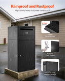 Darrahopens Home & Garden > Bathroom Accessories > Towel Racks & Holders VEVOR Package Delivery Boxes for Outside, 90.9 cm Mailbox for Parcel with Lock, Galvanized Steel Package Drop Box with Anti-Theft Design, Weather-Resistant Package Mailbox for Home and Office, Black