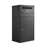 Darrahopens Home & Garden > Bathroom Accessories > Towel Racks & Holders VEVOR Package Delivery Boxes for Outside, 90.9 cm Mailbox for Parcel with Lock, Galvanized Steel Package Drop Box with Anti-Theft Design, Weather-Resistant Package Mailbox for Home and Office, Black