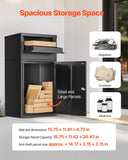 Darrahopens Home & Garden > Bathroom Accessories > Towel Racks & Holders VEVOR Package Delivery Boxes for Outside, 90.9 cm Mailbox for Parcel with Lock, Galvanized Steel Package Drop Box with Anti-Theft Design, Weather-Resistant Package Mailbox for Home and Office, Black