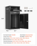 Darrahopens Home & Garden > Bathroom Accessories > Towel Racks & Holders VEVOR Package Delivery Boxes for Outside, 90.9 cm Mailbox for Parcel with Lock, Galvanized Steel Package Drop Box with Anti-Theft Design, Weather-Resistant Package Mailbox for Home and Office, Black