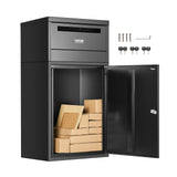 Darrahopens Home & Garden > Bathroom Accessories > Towel Racks & Holders VEVOR Package Delivery Boxes for Outside, 90.9 cm Mailbox for Parcel with Lock, Galvanized Steel Package Drop Box with Anti-Theft Design, Weather-Resistant Package Mailbox for Home and Office, Black