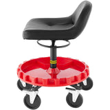 Darrahopens Home & Garden > Bathroom Accessories > Towel Racks & Holders VEVOR Shop Stool, 135 kg Rolling Garage Stool, 56 cm to 66 cm Adjustable Height Mobile Rolling Gear Seat, Round Tray Garage Pneumatic Stool, All-Terrain 12.7 cm Casters with Two Brakes Mechanic Seat