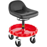 Darrahopens Home & Garden > Bathroom Accessories > Towel Racks & Holders VEVOR Shop Stool, 135 kg Rolling Garage Stool, 56 cm to 66 cm Adjustable Height Mobile Rolling Gear Seat, Round Tray Garage Pneumatic Stool, All-Terrain 12.7 cm Casters with Two Brakes Mechanic Seat