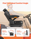 Darrahopens Home & Garden > Bathroom Accessories > Towel Racks & Holders VEVOR Universal Forklift Seat, Tractor Suspension Seat with Adjustable Back, Armrest, Headrest & Safety Belt, Secure Fold Down Tractor Seat with Micro Switch, Lawnmower Seat for Skid Loader Bulldozer