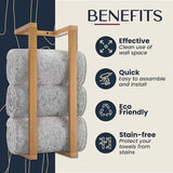 Darrahopens Home & Garden > Bathroom Accessories > Towel Racks & Holders Wall Towel Rack for Rolled Towels Bathroom Storage