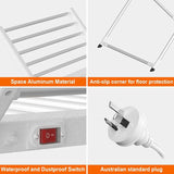 Darrahopens Home & Garden > Bathroom Accessories > Towel Racks & Holders White 220W Electric Heated Towel Rack in Silver with 20 Bars for Fast Drying In Australia - Darrahopens