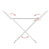 Darrahopens Home & Garden > Bathroom Accessories > Towel Racks & Holders White 220W Electric Heated Towel Rack in Silver with 20 Bars for Fast Drying In Australia - Darrahopens