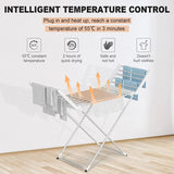 Darrahopens Home & Garden > Bathroom Accessories > Towel Racks & Holders White 220W Electric Heated Towel Rack in Silver with 20 Bars for Fast Drying In Australia - Darrahopens