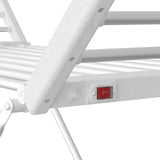Darrahopens Home & Garden > Bathroom Accessories > Towel Racks & Holders White 220W Electric Heated Towel Rack in Silver with 20 Bars for Fast Drying In Australia - Darrahopens