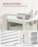 Darrahopens Home & Garden > Bathroom Accessories VASAGLE Laundry Hamper with Shelf and Pull-Out Bags 2 x 46L White BLH201W01