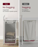 Darrahopens Home & Garden > Bathroom Accessories VASAGLE Laundry Hamper with Shelf and Pull-Out Bags 2 x 46L White BLH201W01