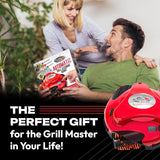 Darrahopens Home & Garden > BBQ > BBQ Cleaning Automatic Grill Cleaning Robot with Nylon Brushes for Effortless Removal of Grease, Burnt Residue and Food Debris on Any Size Barbecue Grill, Ideal Gift for BBQ Lovers (Red) In Australia - Darrahopens
