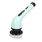 Darrahopens Home & Garden > BBQ > BBQ Cleaning Electric Handheld Brush Adjustable Extension Handle Powerful Highly Efficient Labor Saving Electric Spin Scrubber for Bathroom Kitchen 6 Heads Green In Australia - Darrahopens