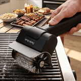 Darrahopens Home & Garden > BBQ > BBQ Cleaning Rechargeable Electric Grill Brush, Stainless Steel Wire Roller BBQ Cleaner Tool Kit ,Dual Brush : (Wire Brush + Scouring Pad Brush )