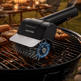 Darrahopens Home & Garden > BBQ > BBQ Cleaning Rechargeable Electric Grill Brush, Stainless Steel Wire Roller BBQ Cleaner Tool Kit for Outdoor