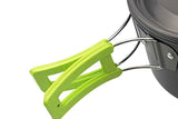 Darrahopens Home & Garden > BBQ > BBQ Tools 10Pcs Camping Cookware Mess Kit for Outdoor Camping Hiking Picnic -Green