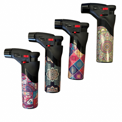 Darrahopens Home & Garden > BBQ > BBQ Tools 1x Jet Gas Lighter Torch Gun Gas w/ Refillable Butane & Safety Lock - Assorted Colours