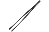 Darrahopens Home & Garden > BBQ > BBQ Tools 2 Pack 30cm BBQ Tongs Stainless Steel Round and Straight Head for Grilling Cooking - Black