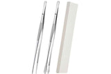 Darrahopens Home & Garden > BBQ > BBQ Tools 2 Pack 30cm BBQ Tongs Stainless Steel Round and Straight Head for Grilling Cooking - Silver