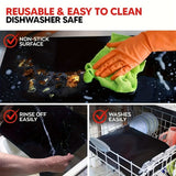Darrahopens Home & Garden > BBQ > BBQ Tools 2-Pack 33x40cm Reusable Drip Guard for Ovens, Grills & Microwaves - High-Temperature Resistant Fiberglass Baking Sheet, Heavy Duty & Easy Clean