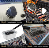 Darrahopens Home & Garden > BBQ > BBQ Tools 3-In-1 BBQ Grill Brush with Stainless Steel Bristles & Scraper - 45cm