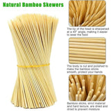 Darrahopens Home & Garden > BBQ > BBQ Tools 400 Wooden Bamboo Skewers Sticks For Bbq Fruit Chocolate Fondue Fountain 15Cm