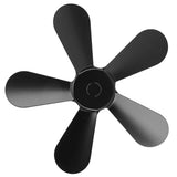 Darrahopens Home & Garden > BBQ > BBQ Tools 5 Blades Stove Fan Blade Aluminium Alloy Heat Powered Stove Fan Blades Replacement for Fireplace Fan Black In Australia - Darrahopens