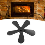 Darrahopens Home & Garden > BBQ > BBQ Tools 5 Blades Stove Fan Blade Aluminium Alloy Heat Powered Stove Fan Blades Replacement for Fireplace Fan Black In Australia - Darrahopens
