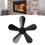 Darrahopens Home & Garden > BBQ > BBQ Tools 5 Blades Stove Fan Blade Aluminium Alloy Heat Powered Stove Fan Blades Replacement for Fireplace Fan Black In Australia - Darrahopens