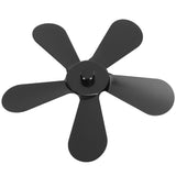 Darrahopens Home & Garden > BBQ > BBQ Tools 5 Blades Stove Fan Blade Aluminium Alloy Heat Powered Stove Fan Blades Replacement for Fireplace Fan Black In Australia - Darrahopens