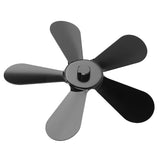 Darrahopens Home & Garden > BBQ > BBQ Tools 5 Blades Stove Fan Blade Aluminium Alloy Heat Powered Stove Fan Blades Replacement for Fireplace Fan Black In Australia - Darrahopens