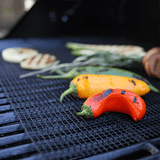 Darrahopens Home & Garden > BBQ > BBQ Tools Black 3-Pack Premium Non-Stick PTFE Grill Mesh Mats - Reusable, easy-to-clean round wire mesh mats, perfect for outdoor grilling, ideal for chicken wings, etc., an essential cooking accessory for homes and dormitories.