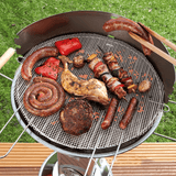 Darrahopens Home & Garden > BBQ > BBQ Tools Black 3-Pack Premium Non-Stick PTFE Grill Mesh Mats - Reusable, easy-to-clean round wire mesh mats, perfect for outdoor grilling, ideal for chicken wings, etc., an essential cooking accessory for homes and dormitories.