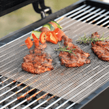 Darrahopens Home & Garden > BBQ > BBQ Tools Black 3-Pack Premium Non-Stick PTFE Grill Mesh Mats - Reusable, easy-to-clean round wire mesh mats, perfect for outdoor grilling, ideal for chicken wings, etc., an essential cooking accessory for homes and dormitories.