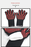 Darrahopens Home & Garden > BBQ > BBQ Tools Black Flame Pattern Extreme Heat Resistant BBQ Gloves - 500°C Flame Design Oven Gloves with Non-Slip Silicone Grip