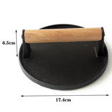 Darrahopens Home & Garden > BBQ > BBQ Tools Cast Iron Burger Press Making Hamburger Steak Meat Smasher Utensils Grill BBQ