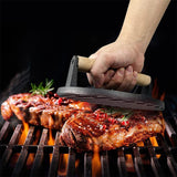 Darrahopens Home & Garden > BBQ > BBQ Tools Cast Iron Burger Press Making Hamburger Steak Meat Smasher Utensils Grill BBQ