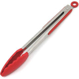 Darrahopens Home & Garden > BBQ > BBQ Tools Heat Resistant Kitchen Tongs: 12 inch Large Silicone Cooking Tong with Sturdy Non Stick Coated Stainless Steel Handle & Smooth Locking for Serving Grill (Red)