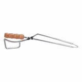 Darrahopens Home & Garden > BBQ > BBQ Tools Log Tongs Beech Wood Handle Stainless Steel Clamp High Temperature Resistance Fire Tong for Outdoor Camping Picnic In Australia - Darrahopens