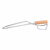 Darrahopens Home & Garden > BBQ > BBQ Tools Log Tongs Beech Wood Handle Stainless Steel Clamp High Temperature Resistance Fire Tong for Outdoor Camping Picnic In Australia - Darrahopens