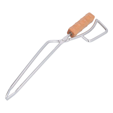 Darrahopens Home & Garden > BBQ > BBQ Tools Log Tongs Beech Wood Handle Stainless Steel Clamp High Temperature Resistance Fire Tong for Outdoor Camping Picnic In Australia - Darrahopens