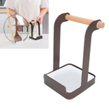 Darrahopens Home & Garden > BBQ > BBQ Tools Pot Lid Holder Rack Multifunction Prevent Slip Iron Basin Wood Rack Cooking Tool Spatula Stand Kitchen Organizer Coffee In Australia - Darrahopens