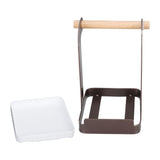 Darrahopens Home & Garden > BBQ > BBQ Tools Pot Lid Holder Rack Multifunction Prevent Slip Iron Basin Wood Rack Cooking Tool Spatula Stand Kitchen Organizer Coffee In Australia - Darrahopens