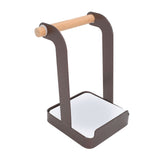 Darrahopens Home & Garden > BBQ > BBQ Tools Pot Lid Holder Rack Multifunction Prevent Slip Iron Basin Wood Rack Cooking Tool Spatula Stand Kitchen Organizer Coffee In Australia - Darrahopens