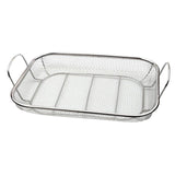 Darrahopens Home & Garden > BBQ > BBQ Tools Stainless Steel Square Barbecue Basket Multifunctional Tray Grilling Vegetables