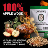Darrahopens Home & Garden > BBQ > BBQs & Accessories ASMOKE 19kg (40lbs) Premium Apple Wood BBQ Smoker Pellets Bulk Bundle (8 x 2.27kg Bags)