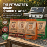 Darrahopens Home & Garden > BBQ > BBQs & Accessories ASMOKE 4-Piece Premium Wood Pellet Variety Pack - Apple, Oak & 2x Cherry (4 x 2.27kg Bags)