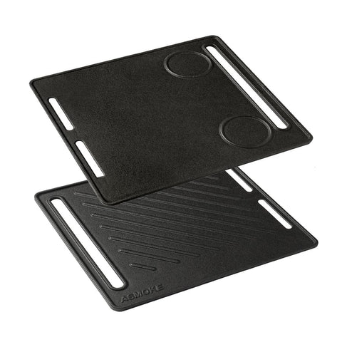 Darrahopens Home & Garden > BBQ > BBQs & Accessories ASMOKE Pre-Seasoned Matte Enamel Cast Iron Reversible Grill/Griddle