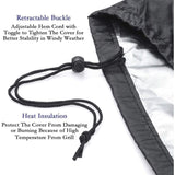Darrahopens Home & Garden > BBQ > BBQs & Accessories Grill Cover BBQ Protective Tarpaulin Anti-UV Anti-water Anti-moisture with Storage Bag Black (170 x 61 x 117cm)